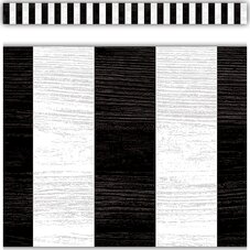 Modern Farmhouse Black Stripes Straight Border Trim