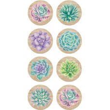 Rustic Bloom Succulents Mini Stickers