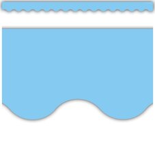 Light Blue Scalloped Border Trim