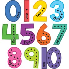 Colorful Jumbo Numbers Bulletin Board