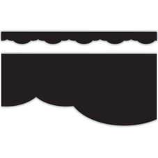 Black Fancy Scallops Border Trim