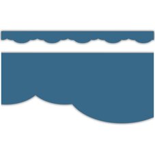 Slate Blue Fancy Scallops Border Trim