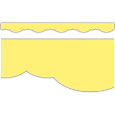 Lemon Yellow Fancy Scallops Border Trim