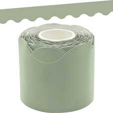 Sage Green Scalloped Rolled Border Trim