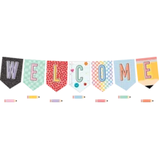 Cool for School Pennants Welcome Bulletin Board