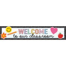 Cool for School Welcome to Our Classroom Banner