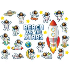 Outer Space Crew Reach for the Stars Bulletin Board