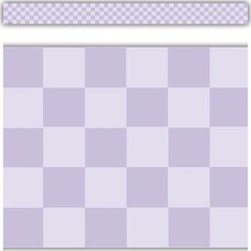 Cool for School Purple Checkers Straight Border Trim