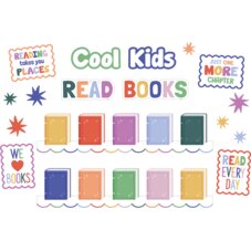Color Crush Cool Kids Read Books Mini Bulletin Board