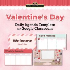 Valentine's Day Daily Agenda Template