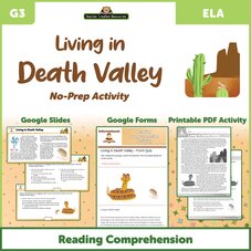 Living in Death Valley - Reading Comprehension Activity Google Slides