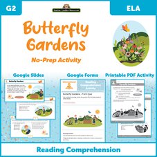 Butterfly Gardens - Reading Comprehension Activity Google Slides