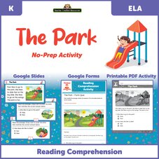 The Park - Reading Comprehension Activity Google Slides