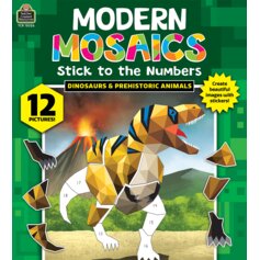 Dinosaurs and Prehistoric Animals Modern Mosaics Stick to the Numbers