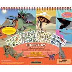 Dinosaurs and Prehistoric Animals Reusable Sticker Pad