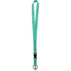 Teal Confetti Lanyard