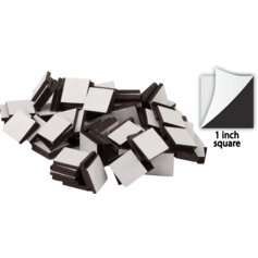 Adhesive Magnetic Squares 1" 50-Pack