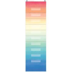 Watercolor 10 Pocket File Storage Pocket Chart