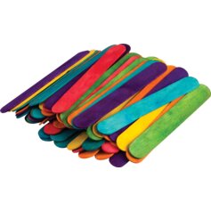 STEM Basics: Multicolor Jumbo Craft Sticks - 200 Count