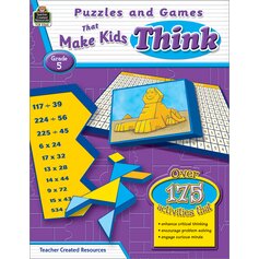 Puzzles and Games that Make Kids Think Grade 5