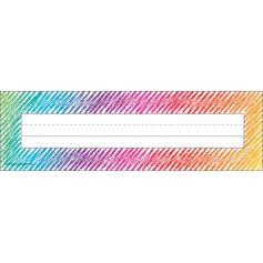 Colorful Scribble Flat Name Plates