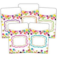 Confetti Library Pockets - Multi-Pack