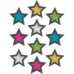 Chalkboard Brights Stars Accents