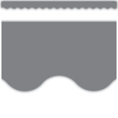 Gray Scalloped Border Trim