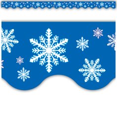 Snowflakes Scalloped Border Trim