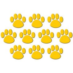 Gold Paw Prints Accents