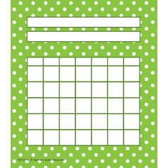 Lime Polka Dots Incentive Charts
