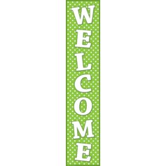Lime Polka Dots Welcome Banner