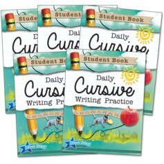 Daily Cursive Writing Practice Grades 2-5 Bundle: Student Book 5-Pack