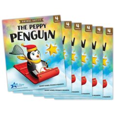 Animal Antics: The Peppy Penguin - Short Vowel e Reader - 6 Pack