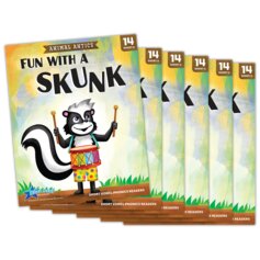 Animal Antics: Fun with a Skunk - Short Vowel u Reader - 6 Pack