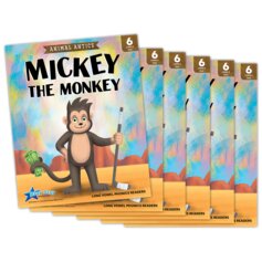 Animal Antics: Mickey the Monkey - Long e Vowel Reader - 6 Pack