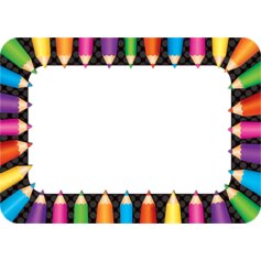 Colored Pencils Name Tags/Labels