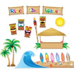 Surfs Up Bulletin Board Display Set