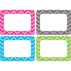 Chevron Name Tags/Labels - Multi-Pack