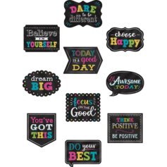 Chalkboard Brights Positive Sayings Accents