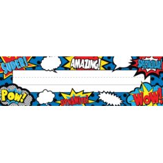 Superhero Flat Name Plates