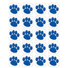 Blue Paw Prints Stickers