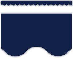 Navy Blue Scalloped Border Trim