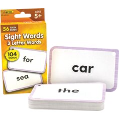 Sight Words Flash Cards - 3 Letter Words