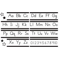 Black and White Alphabet Line Mini Bulletin Board