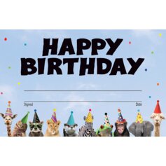 Go Wild Animals Happy Birthday Awards