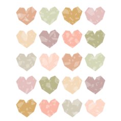 Terrazzo Tones Hearts Stickers