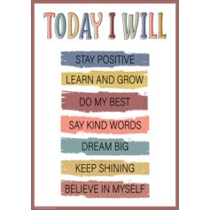 Today I Will Positive Poster