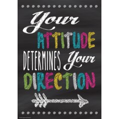 Your Attitude Determines Your Direction Positive Poster