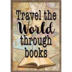 Travel the World Through Books Positive Poster